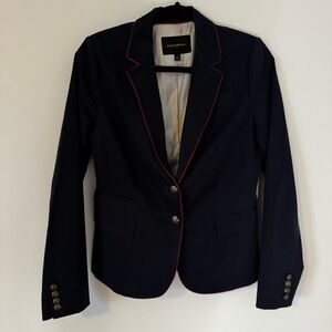 Banana Republic Navy Blazer with Pink Piping – Size 6